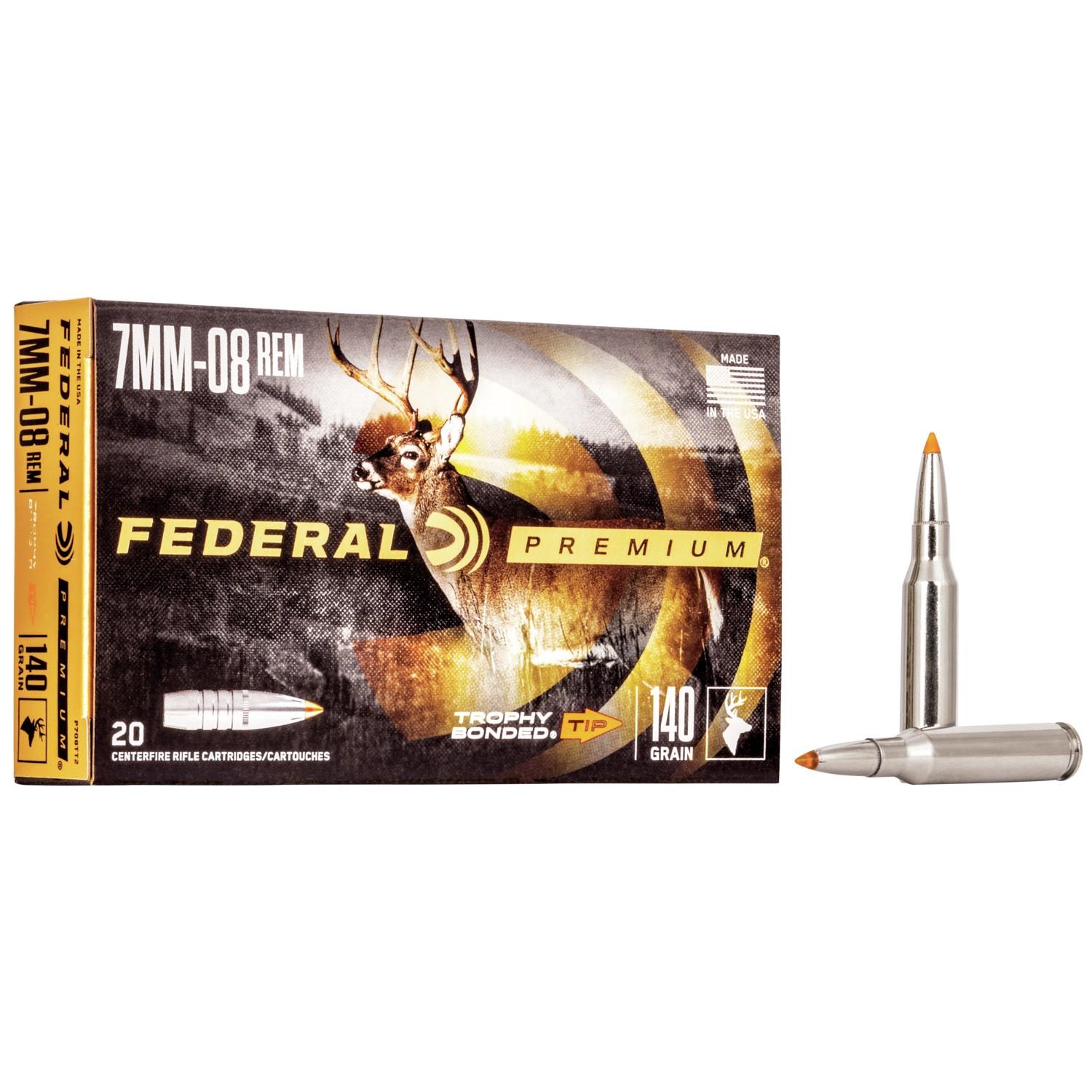 Federal Premium Vital-Shok 7mm-08 Rem 140-grain Trophy Bonded Tip ammunition