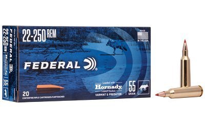 Federal Varmint & Predator .22-250 Rem 55-grain Hornady V-Max ammunition