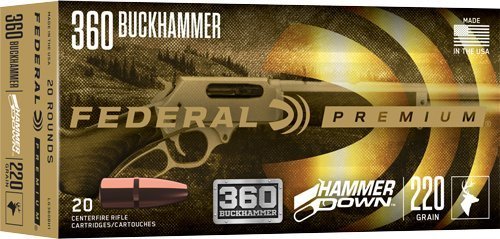 Federal Premium HammerDown .360 Buckhammer bonded soft point ammunition