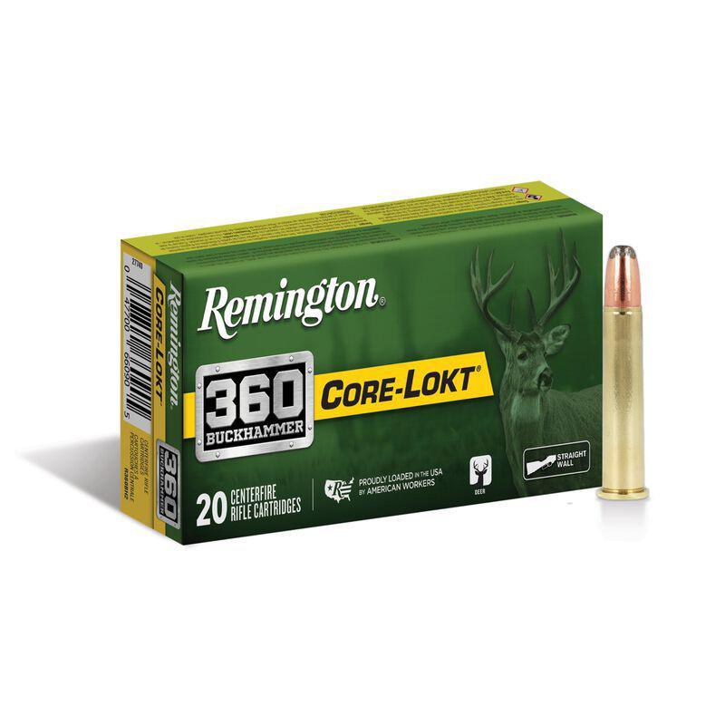 Remington Core-Lokt 360 Buckhammer 180-grain Soft Point ammunition