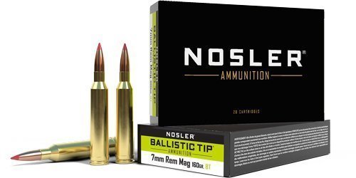 Nosler Ballistic Tip 7mm Remington Magnum 160-grain Ballistic Tip polymer-tipped ammunition