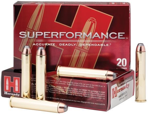 Hornady Superformance .444 Marlin 265-grain InterLock jacketed soft point ammunition