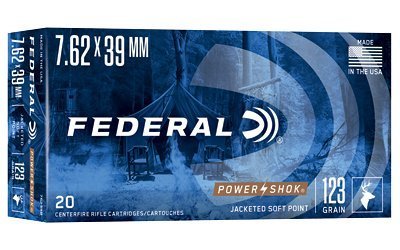 Federal Power-Shok 7.62x39mm 123-grain Jacketed Soft Point ammunition