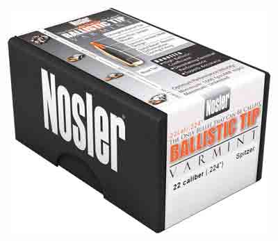 NOSLER BULLETS 22 CAL .224 - 55GR BALLISTIC TIP 250CT