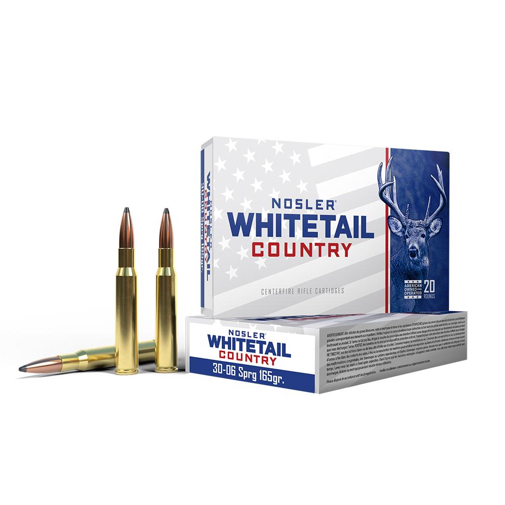 Nosler Whitetail Country .30-06 Springfield 165-grain soft point ammunition