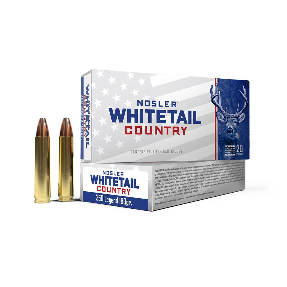 Nosler Whitetail Country .350 Legend 180 grain LFN ammunition