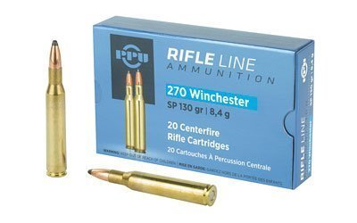 PPU PP2701 .270 Winchester 130-grain Soft Point ammunition