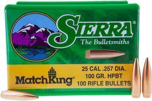 SIERRA BULLETS .25CAL .257 - 100GR HP-BT MATCH 100CT - Image 2