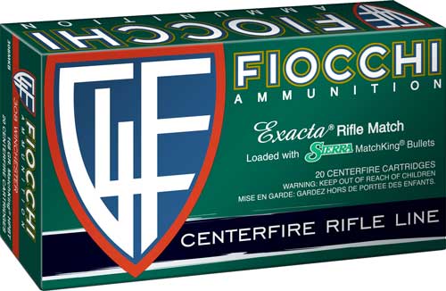 Fiocchi Exacta 308 Win Sierra MatchKing HPBT match ammunition 168 grain 20rd