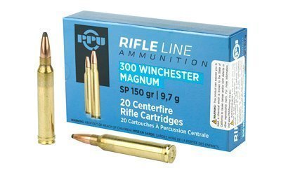PPU PP3001 .300 Winchester Magnum 150-grain Soft Point ammunition