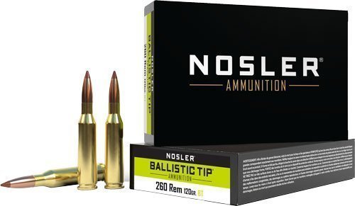 Nosler Ballistic Tip .260 Remington 120-grain polymer-tipped ammunition