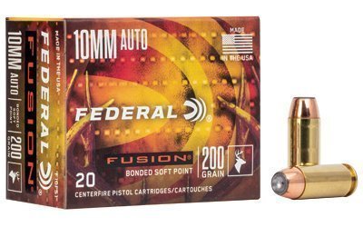 Federal Fusion 10mm Auto 200-grain Fusion Soft Point ammunition 20 rounds