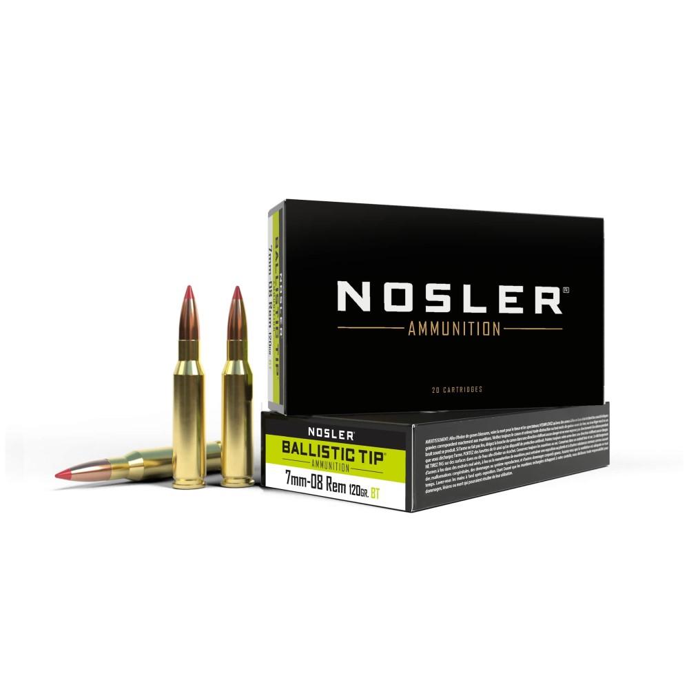 Nosler Ballistic Tip 7mm-08 Rem 120-grain polymer-tipped ammunition