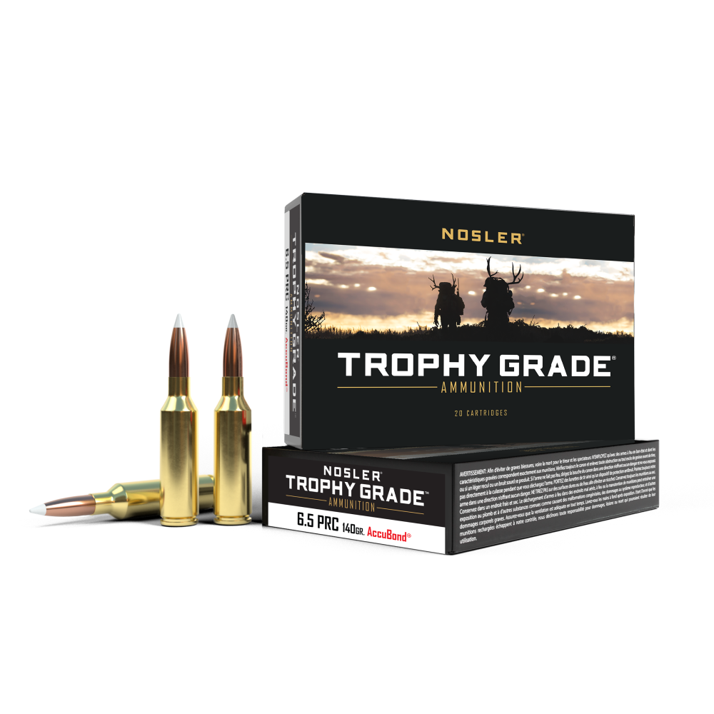 Nosler Trophy Grade 6.5 PRC 140-grain AccuBond polymer-tip ammunition