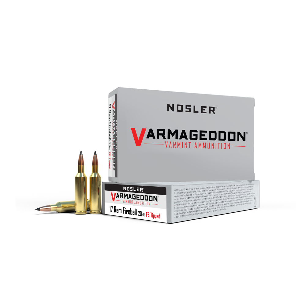 Nosler Varmageddon .17 Remington Fireball 20-grain polymer-tipped ammunition