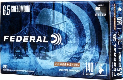 Federal Power-Shok 6.5 Creedmoor 140 grain Jacketed Soft Point ammunition 20rd