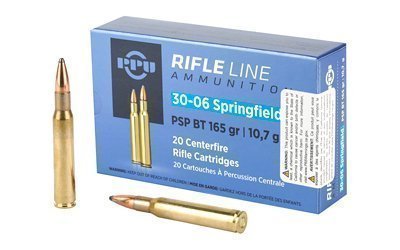 PPU Prvi Partizan 30-06 Springfield 165 grain Pointed Soft Point Boat Tail ammunition