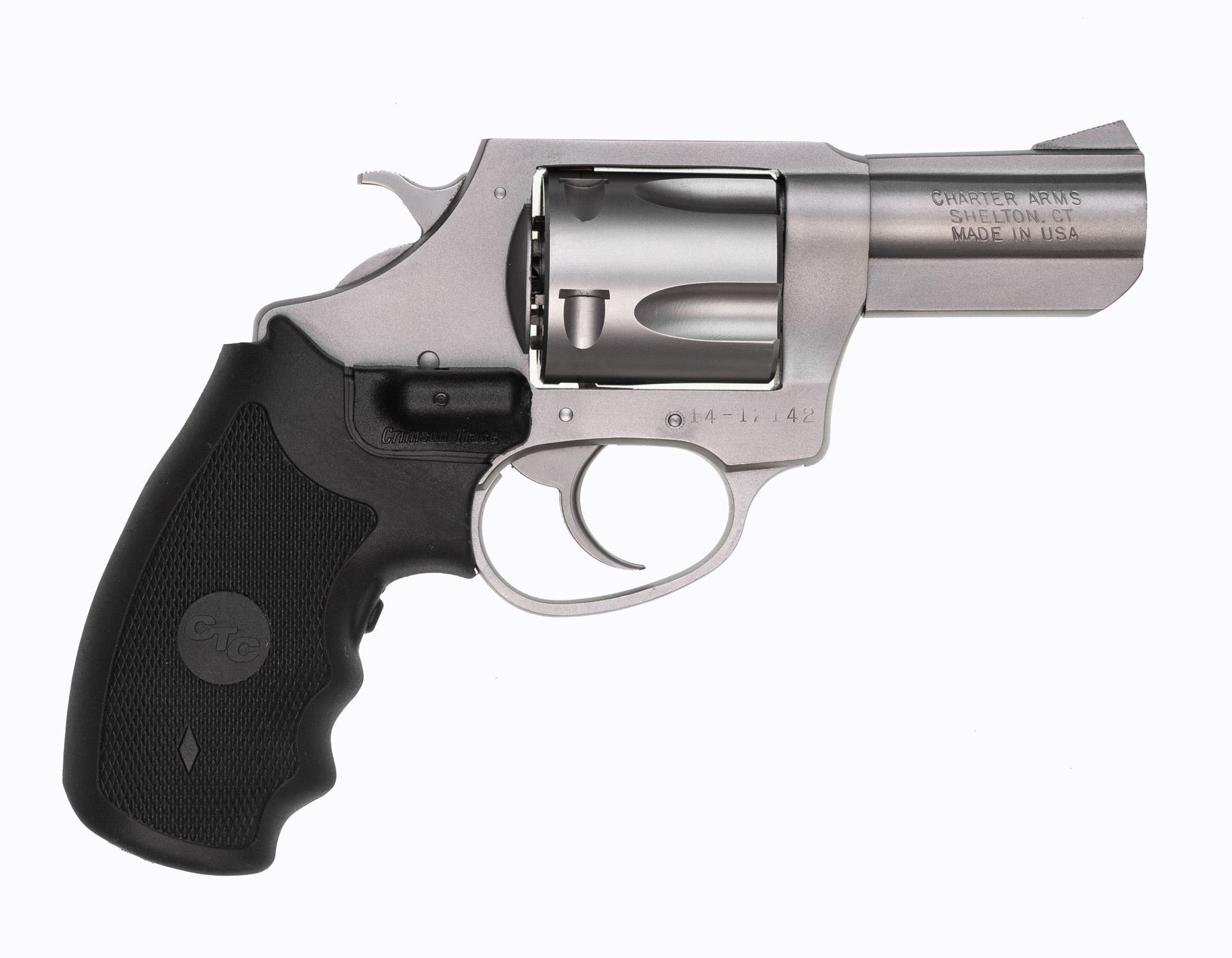 Charter Arms Bulldog .44 Special 2.5" Barrel 5rd Stainless Steel Revolver Crimson Trace Grips - Image 2