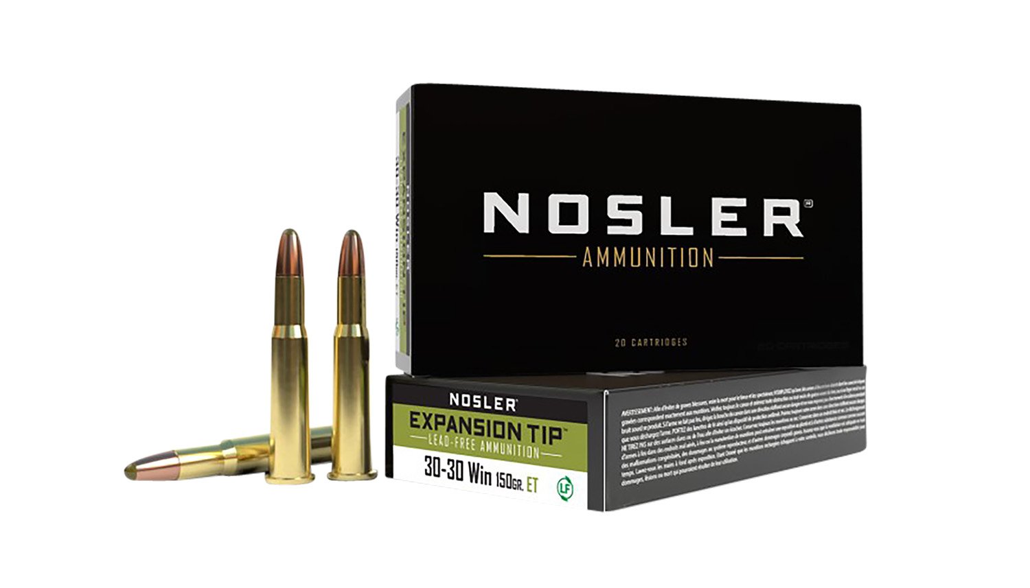 Nosler E-Tip .30-30 Winchester 150-grain E-Tip lead-free ammunition
