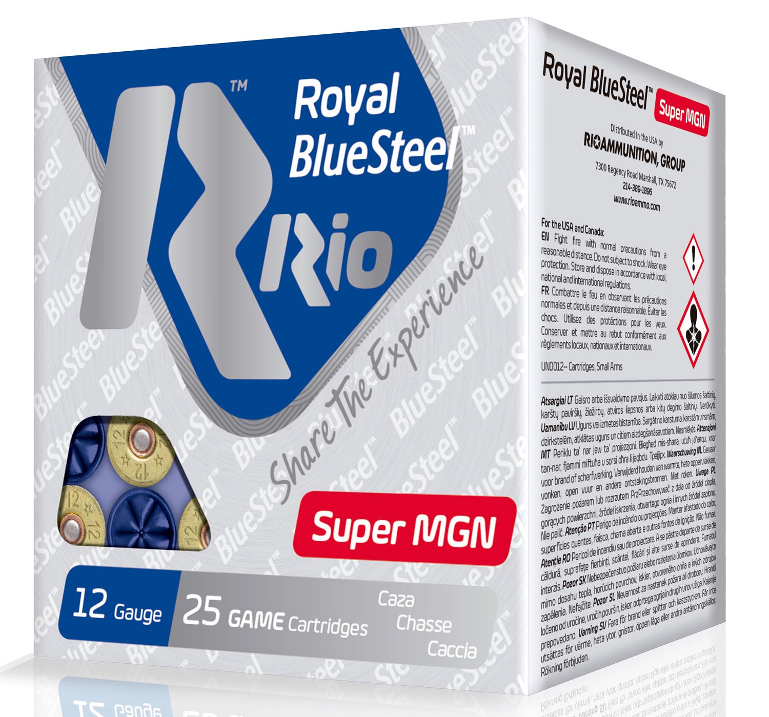 Rio Ammunition BlueSteel Royal RBSSM402 12 Gauge 3.5in 1 3/8oz #2 Steel shotshells