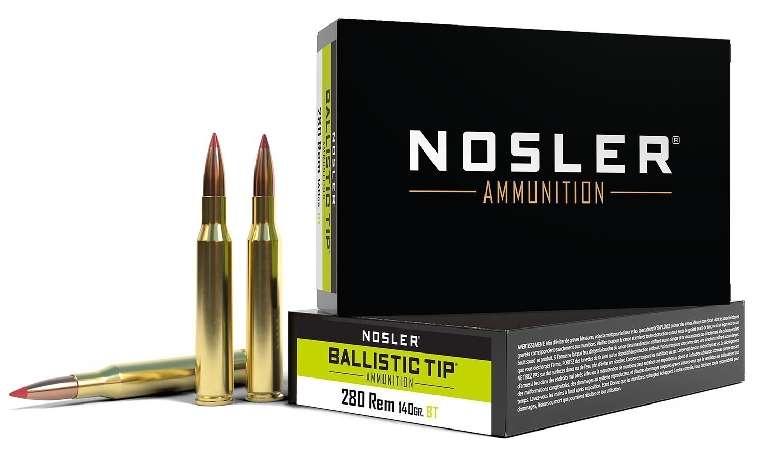 Nosler Ballistic Tip .280 Remington 140-gr Spitzer Ballistic Tip ammunition