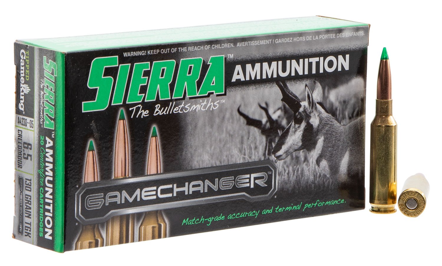 Sierra GameChanger 6.5 Creedmoor 130-gr Tipped GameKing ammunition