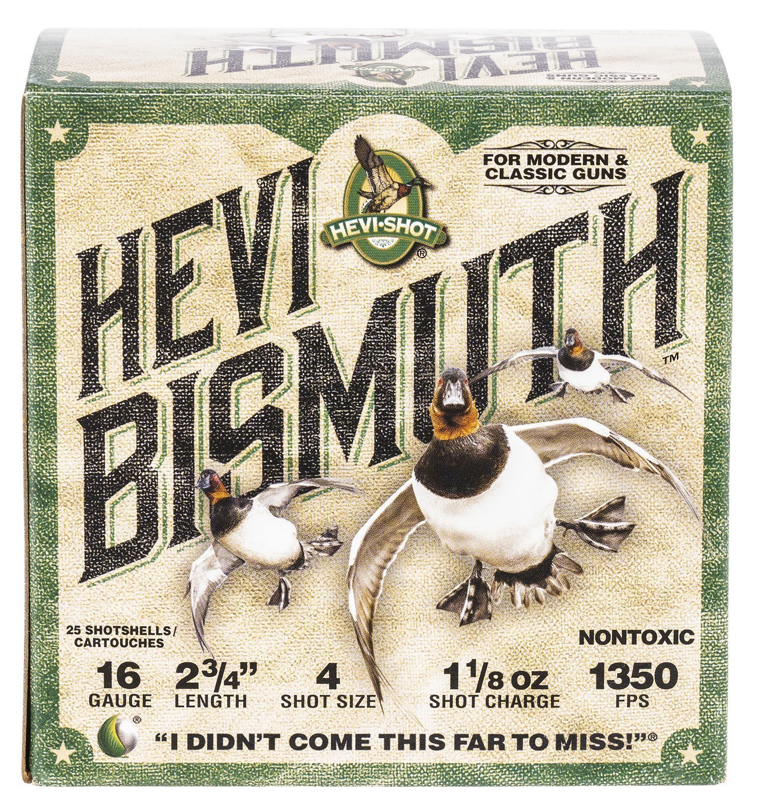 HEVI-SHOT HEVI-Bismuth 16 Gauge 2.75in 4 shot 1 1/8 oz bismuth shotshell