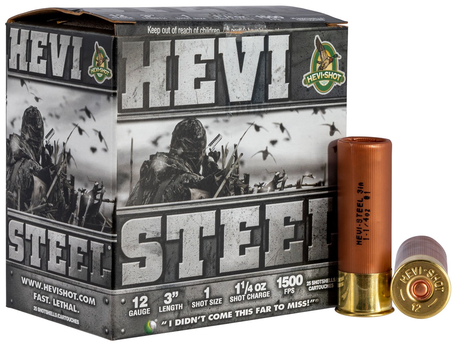 HEVI-SHOT HEVI-STEEL 12 Gauge 1 1/4oz #1 Steel shot ammunition