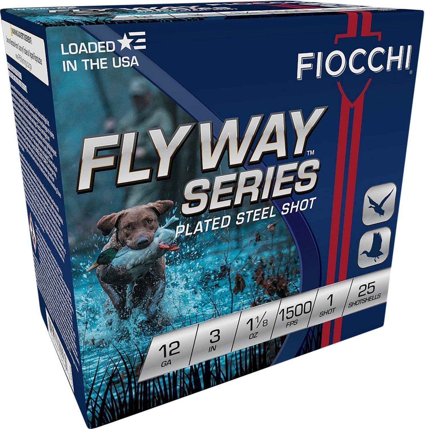 Fiocchi Flyway 12 Gauge 1-1/8 oz #1 Steel Shot shells