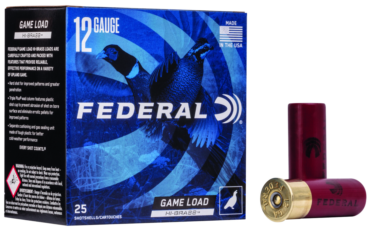 Federal Game-Shok Hi-Brass 12 Gauge 2.75 inch 1 1/4 oz #5 shot ammunition