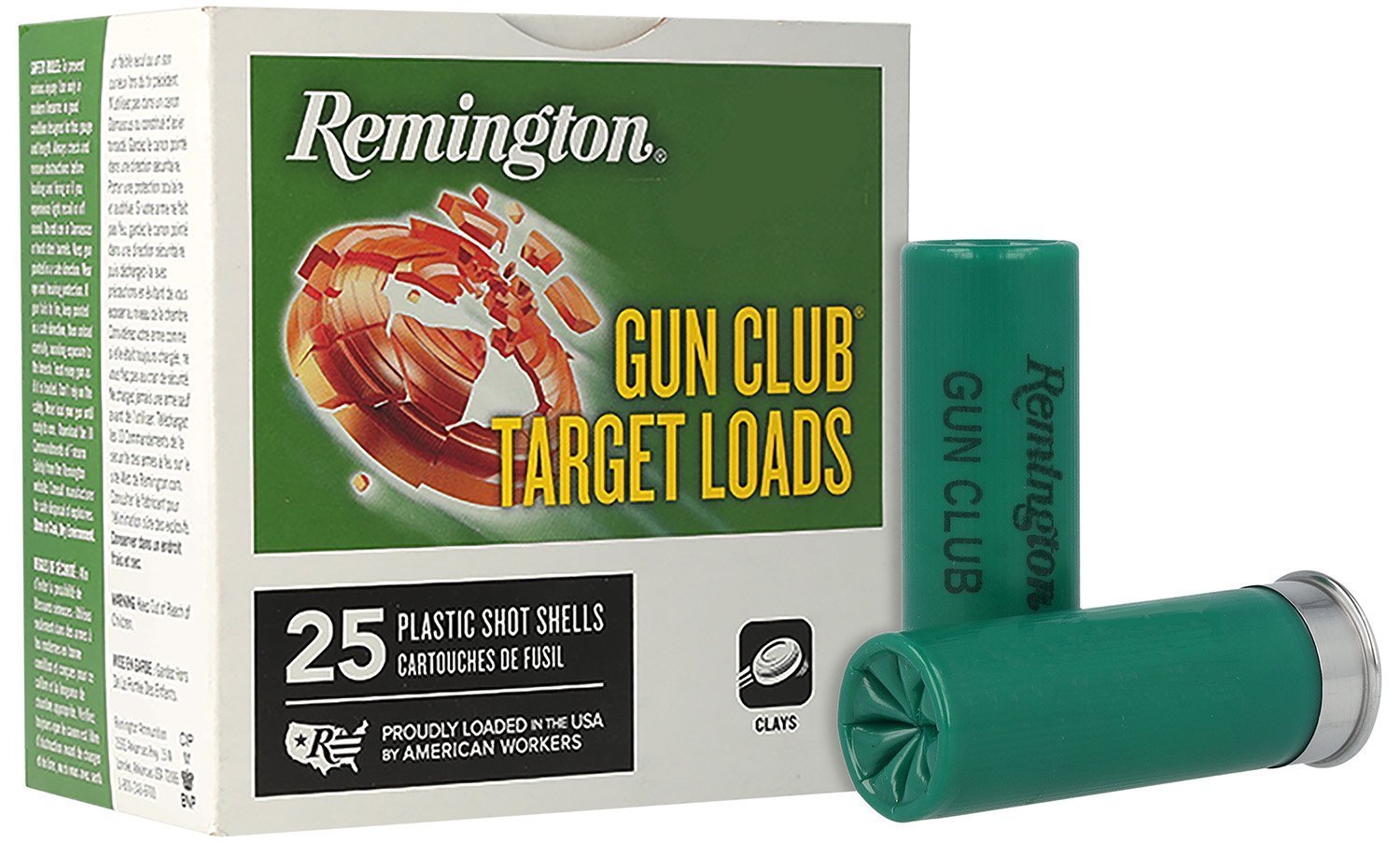 Remington Gun Club 12 Gauge 2-3/4" 1-1/8 oz #8 lead shot target loads