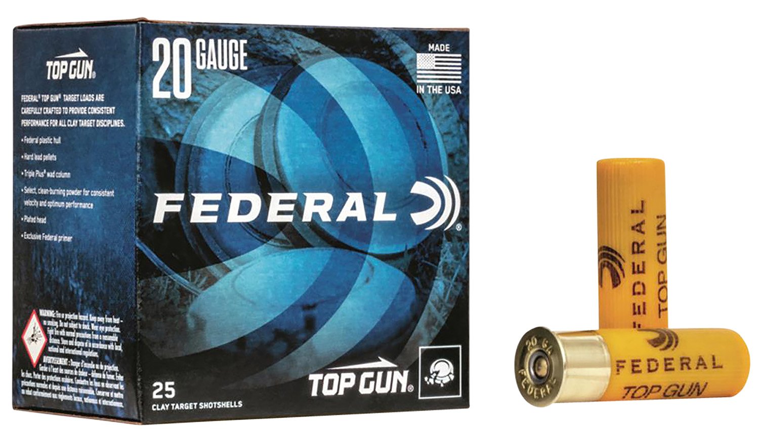 Federal Top Gun 20 Gauge 2-3/4" 7/8 oz #9 lead shot 25 rd box