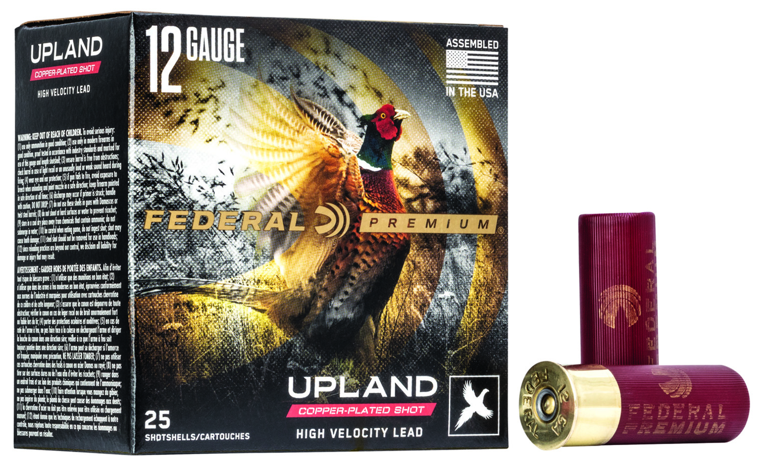 Federal Premium Wing-Shok High-Velocity 12ga 2.75" 1-1/8oz #4 lead shot shells