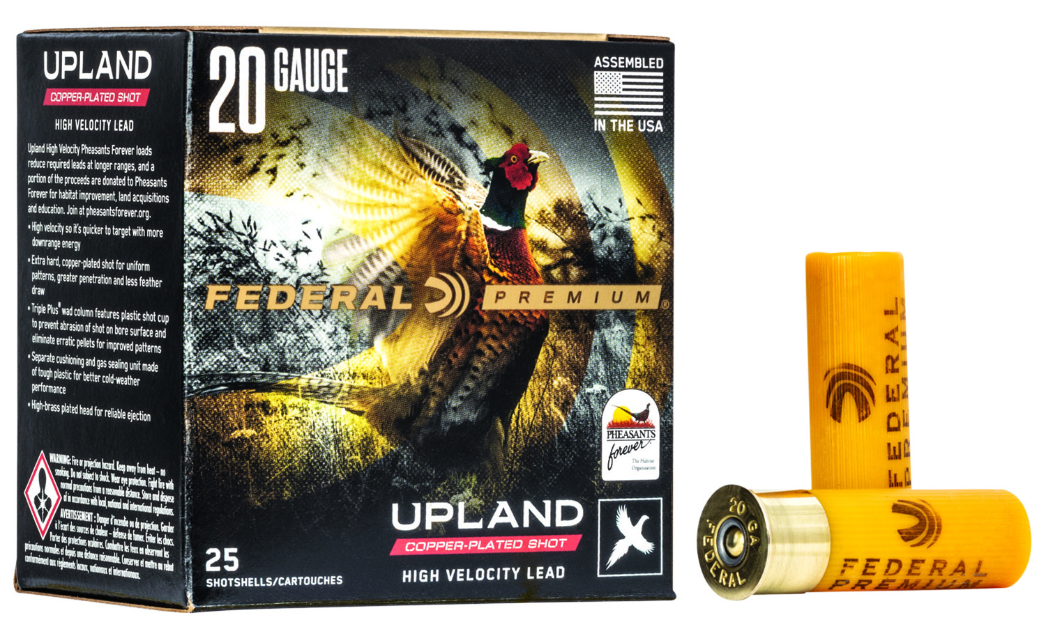 Federal Premium Wing-Shok Pheasant Forever 20 Gauge 2.75" 1 oz #6 copper-plated lead shot shells