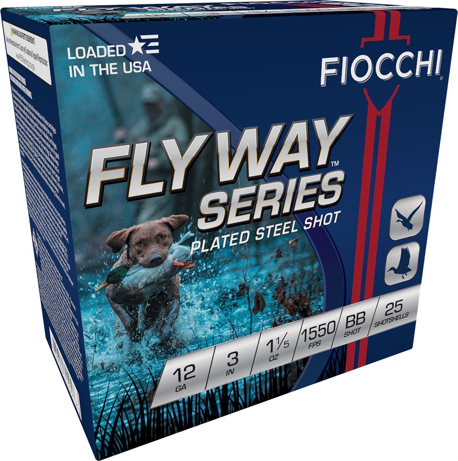 Fiocchi Flyway 12 Gauge 3-inch 1-1/5 oz #BB Steel shotshells