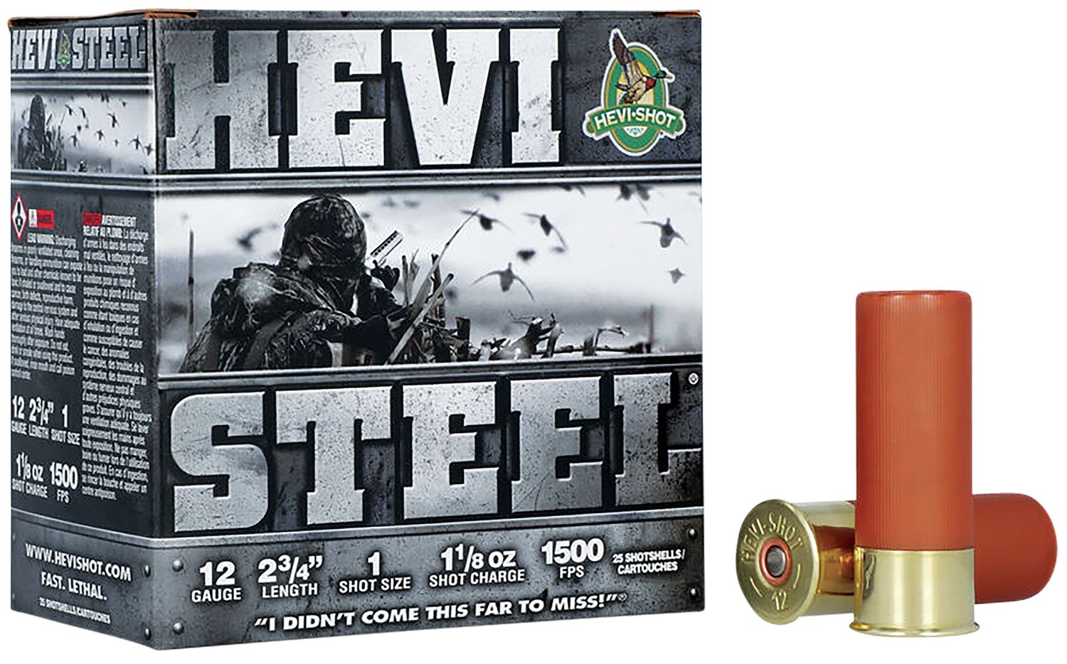 Hevishot HEVI-Steel HS61221 12 Gauge 1 1/8 oz #1 Steel Shot ammunition
