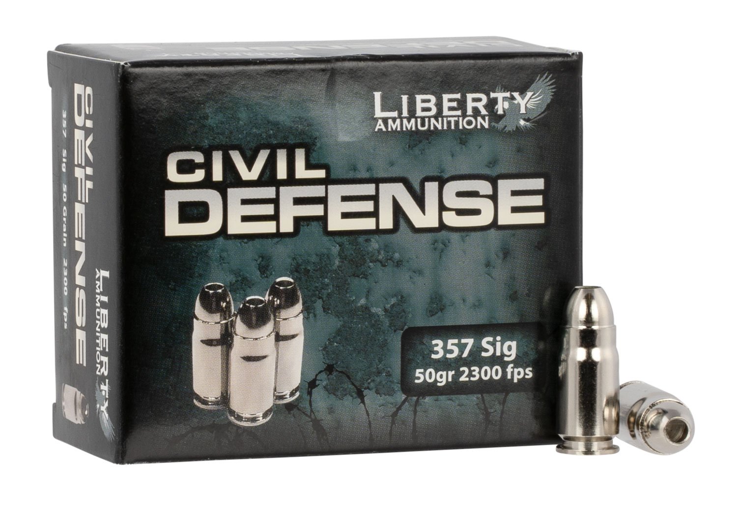 Liberty Civil Defense .357 Sig 50gr Lead Free Fragmenting Hollow Point ammunition