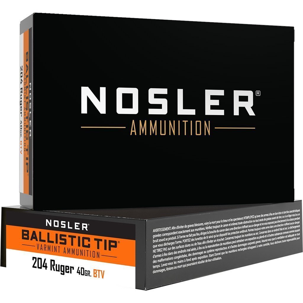 Nosler 204 Ruger 40-grain Ballistic Tip 20-count rifle ammunition