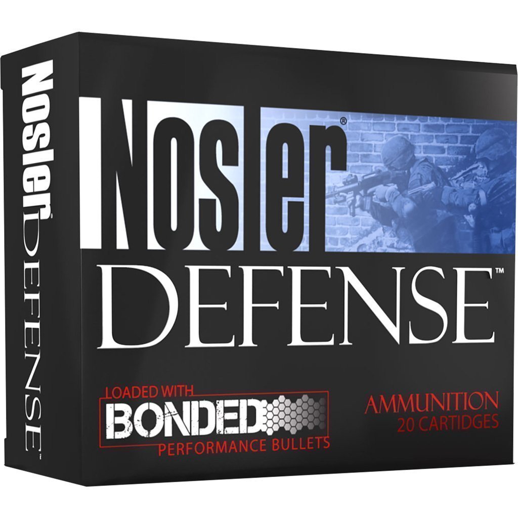 Nosler Defense 10mm Auto 200-grain Bonded Jacketed Hollow Point ammunition