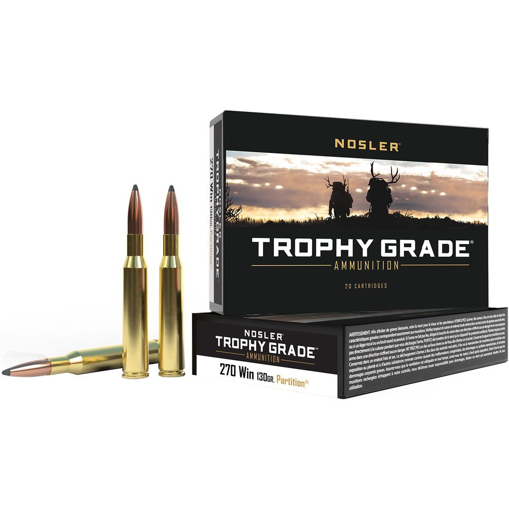Nosler Trophy Grade .270 Winchester 130-grain Partition ammunition