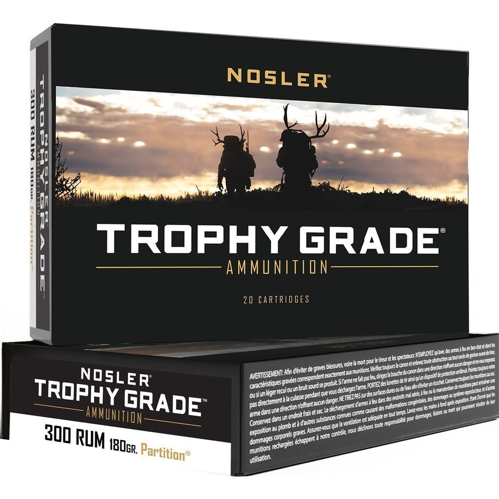 Nosler Trophy Grade .300 RUM 180-grain Partition ammunition