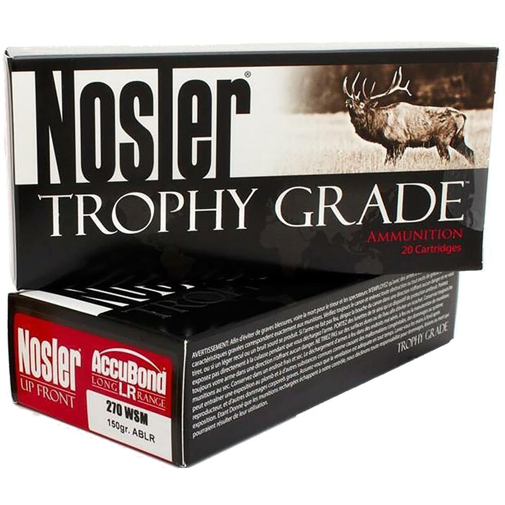 Nosler Trophy Grade Long Range .270 WSM 150 gr AccuBond Long Range ammunition