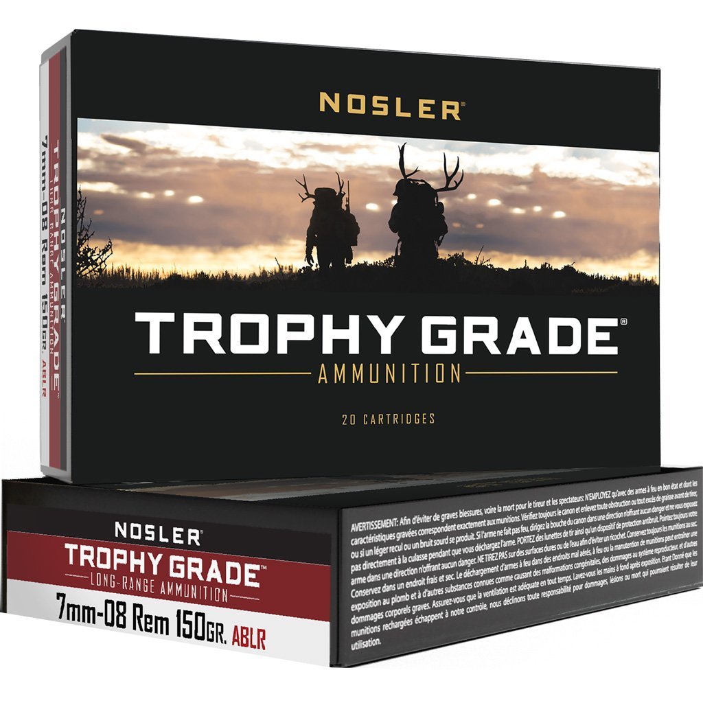 Nosler Trophy Grade 7mm-08 Rem 150gr AccuBond Long Range ammunition