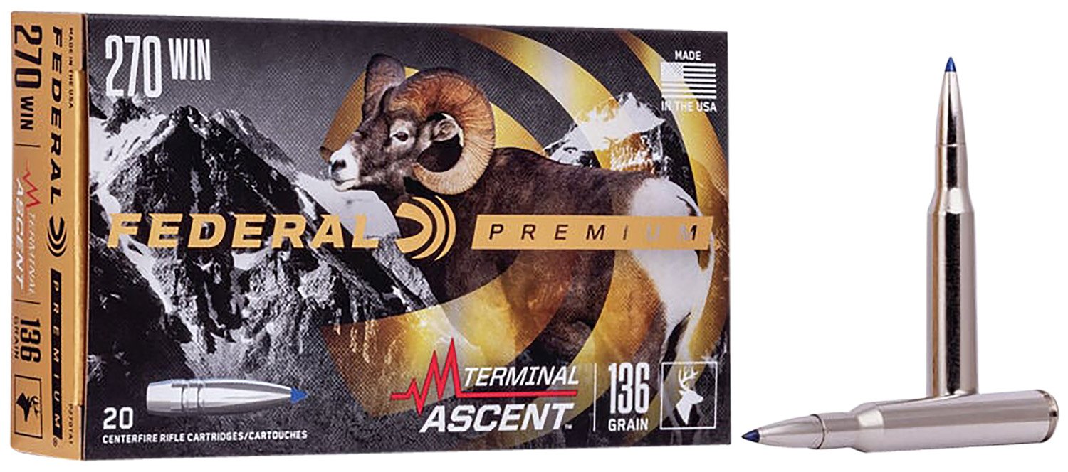 Federal Terminal Ascent .270 Winchester 136-grain polymer-tipped ammunition