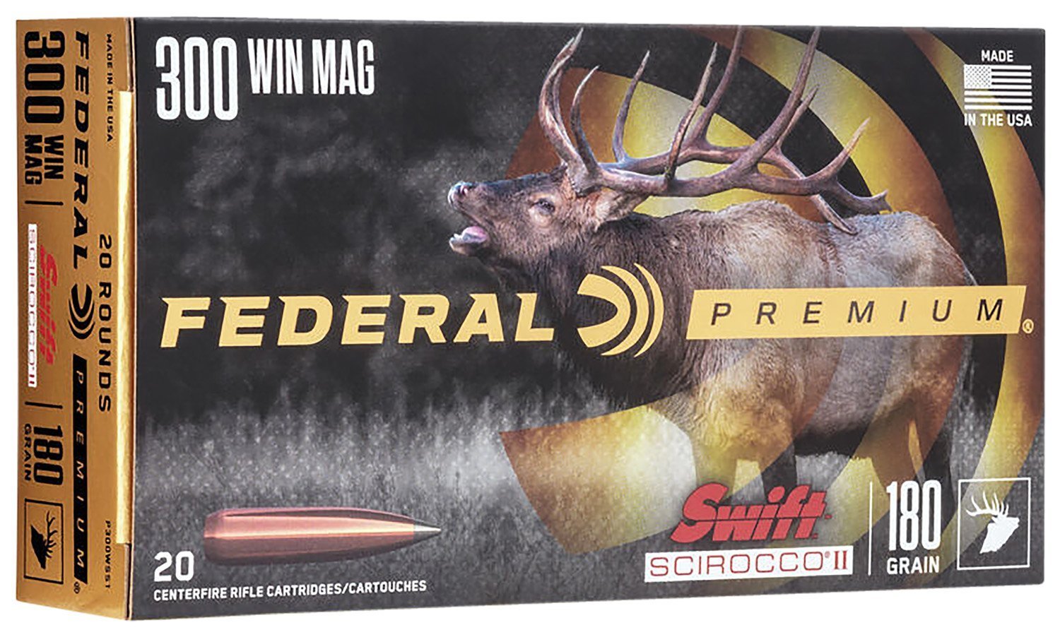 Federal Swift Scirocco II .300 Winchester Magnum 180-grain polymer-tip ammunition
