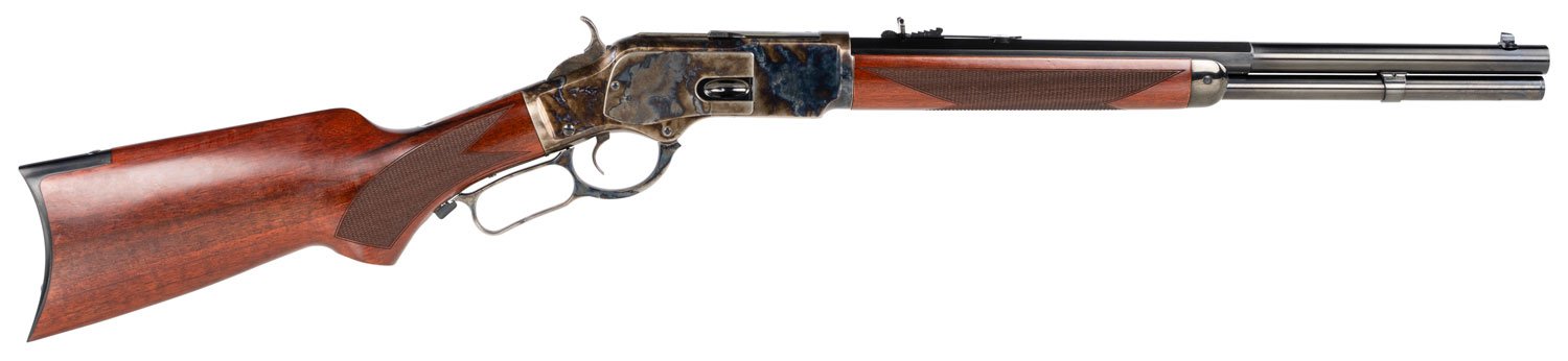 Taylors & Company 550202DE 1873 Taylor Tuned 357 Mag 10+1 18" 1/2 Octagon Barrel Walnut Fixed Pistol Grip Stock Color Case Hardened Right Hand
