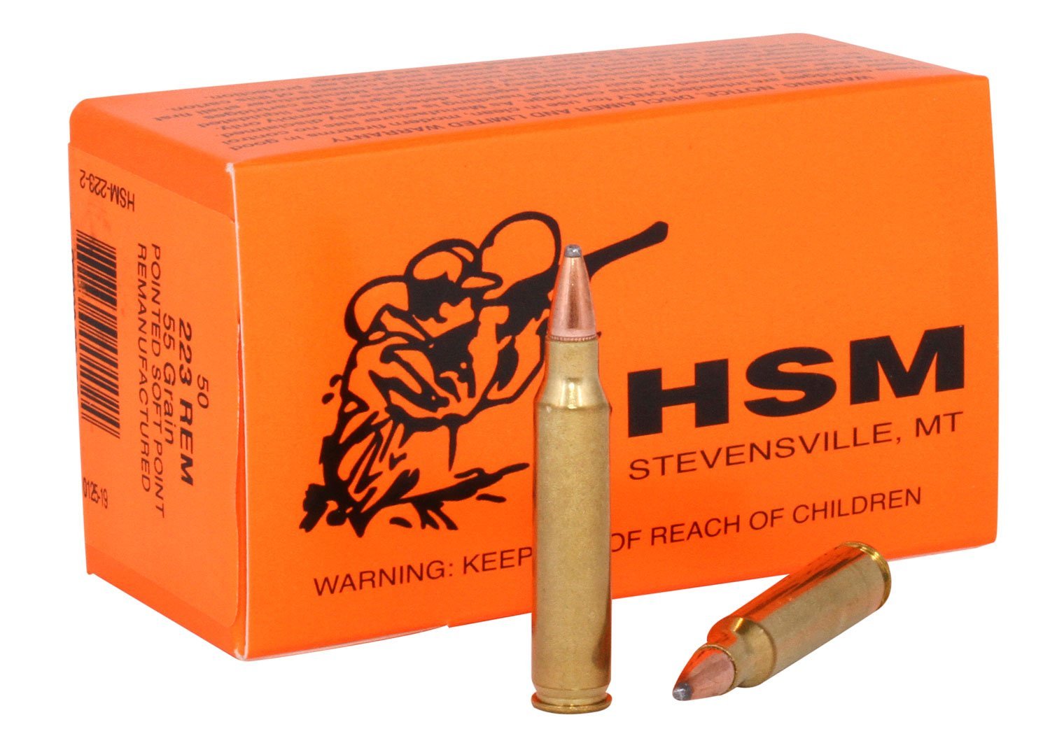 HSM 2232 Varmint .223 Rem 55 grain Soft Point ammunition 50 per box