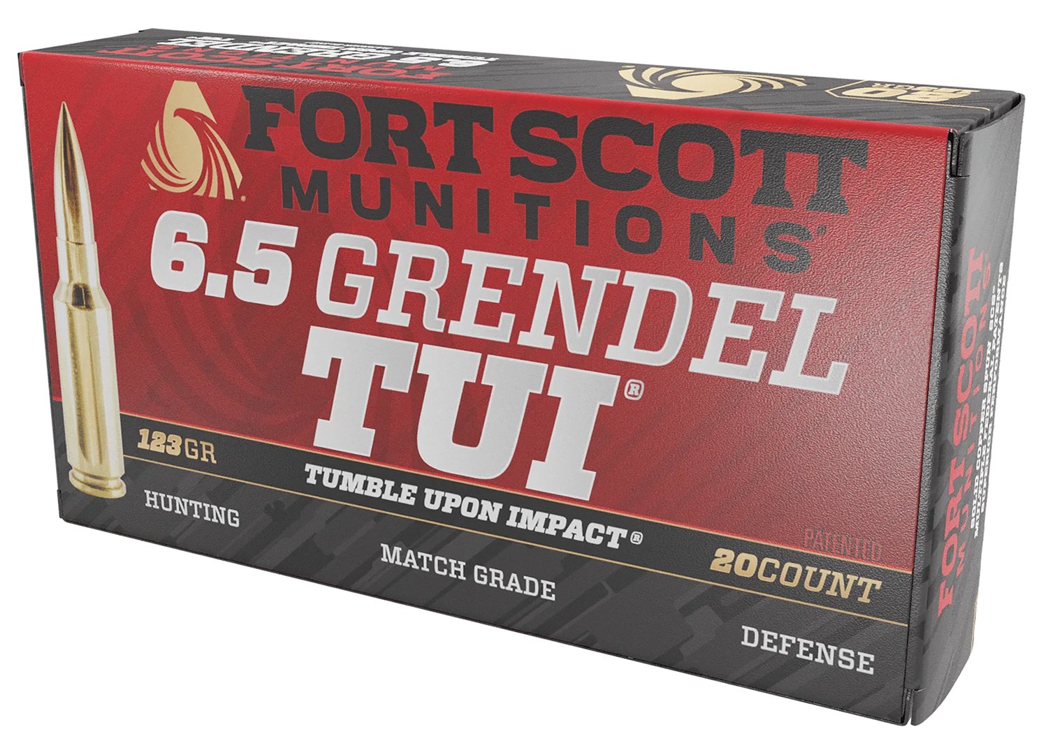 Fort Scott Munitions TUI 6.5mm Grendel 123-grain Solid Copper Spun ammunition