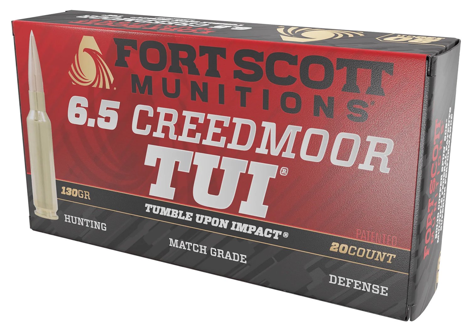 Fort Scott Munitions TUI 6.5 Creedmoor solid copper spun ammunition