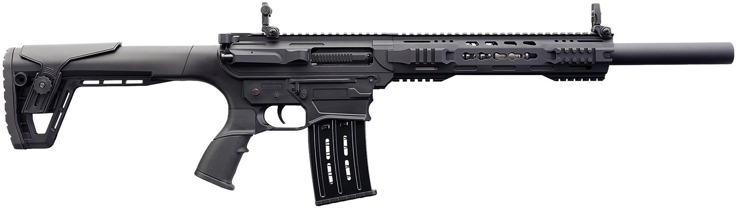 Charles Daly 930191 AR 12T Full Size Frame 12 Gauge Semi-Auto 3" 5+1 18.50" Black Steel Barrel, Black Aluminum Receiver, Black Synthetic Stock w/Adj Comb, Black Polymer Grip